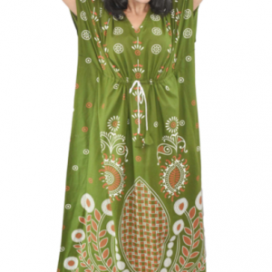 BDROX Damon Print Green Kaftan Nighty