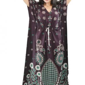 BDROX Damon Print Black Kaftan Nighty