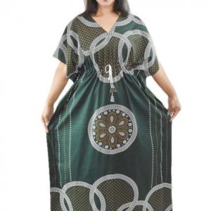 BDROX Pure Cotton Green Kaftan Nighty