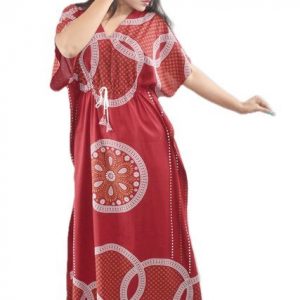 BDROX Pure Cotton Maroon Kaftan Nighty