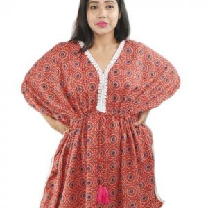 Red short kaftan