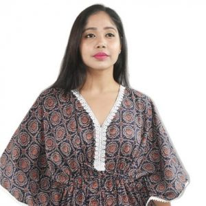 Blue short kaftan