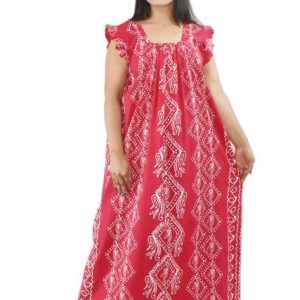 Pink Square neck Pleated Sleeve