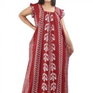 Maroon Square neck Pleated Sleeve