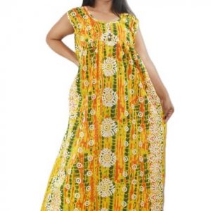 Yellow sleeveless button