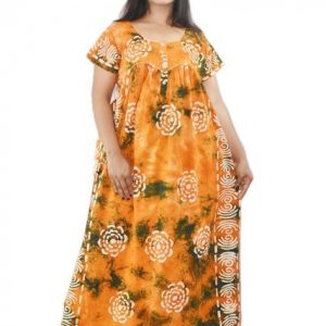 Yellow Pure cotton Round Neck Chord With Front Button