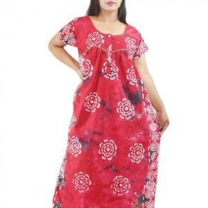 Pink Pure cotton Round Neck Chord With Front Button