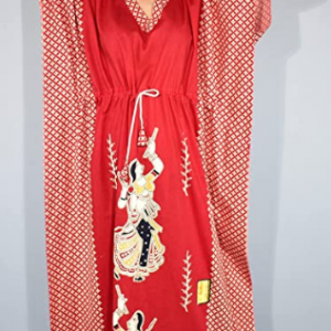 BDROX Indonesian Red Kaftan Nighty_Amazon#BFCNOF00000000270