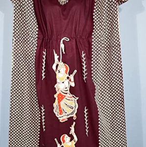 BDROX Indonesian marron Kaftan Nighty #AMAZON _ BFCNPLF0000000272