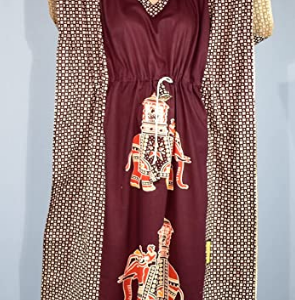 BDROX Indonesian marron Kaftan Nighty