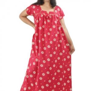Pink Pure Cotton Square Neck with Chord Short sleeve