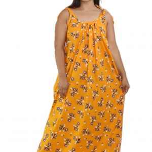 Orange Round Neck Ribbon Maxi