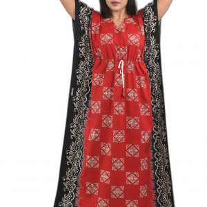 Red Pure Cotton Kaftan