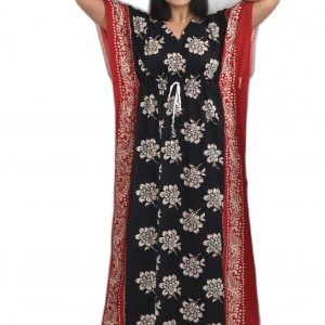 Black Pure Cotton Kaftan