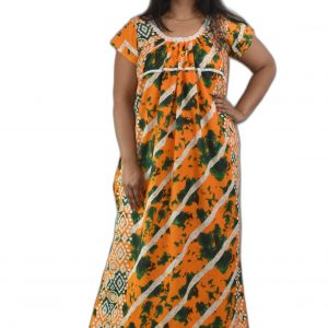Yellow Round Neck Lace Detail