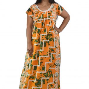 Yellow Round Neck Lace Detail