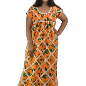 Yellow Round Neck Lace Detail