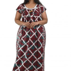 Maroon Round Neck Lace Detail