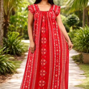 Pink Square Neck Pleated Sleeve