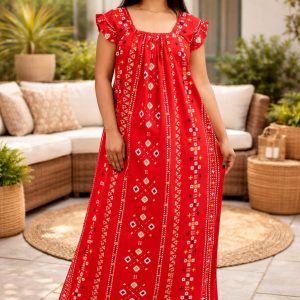 Pink Square Neck Pleated Sleeve