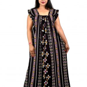Black Square Neck Pleated Sleeve