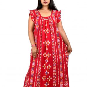 Pink Square Neck Pleated Sleeve