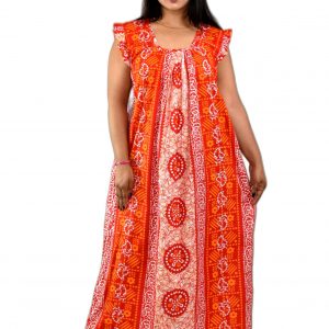 Red Procian pleat Nighty