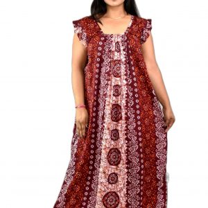 Maroon Procian pleat Nighty