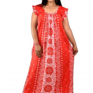Red Procian pleat Nighty
