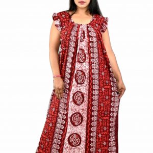 Maroon Procian pleat Nighty