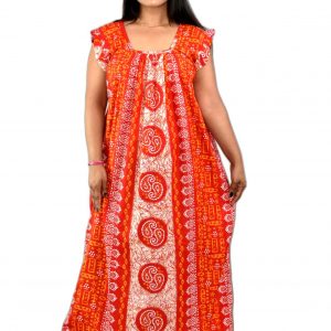 Red Procian pleat Nighty