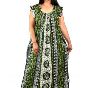Green Procian pleat Nighty