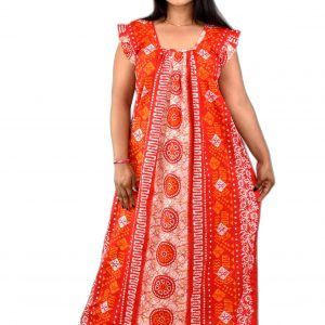 Red Procian pleat Nighty