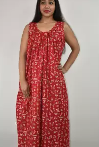 BDROX Indonesian Red Kaftan Nighty