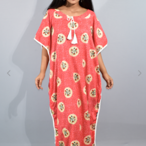 BDROX Red Kaftan Nighty