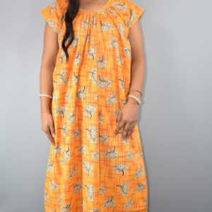 BDROX COtton Yellow Maxi Nighty MEESHO#BFCNBLF0000000778_BFCNYF00000000696
