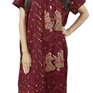 BDROX Gujri maroon Maxi Nighty Maroon Colour_Amazon#BDROX53INGJM_RHM_Meesho#e8dcHFg9
