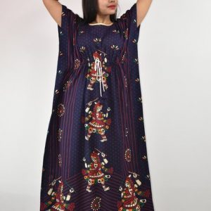 BDROX Gujri Kaftan Nighty in Blue