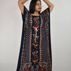 BDROX Gujri Kaftan Nighty in Blue