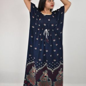 BDROX Gujri Kaftan Nighty in Blue