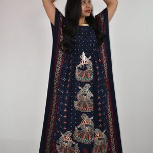 BDROX Gujri Kaftan Nighty in Blue