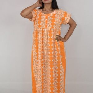 Cotton Orange Nighty SHOPSY #BFCNPF00000000901_BFCNOF00000000891