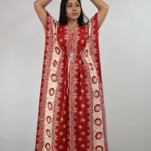 Indonesian Kaftan Nighty Red