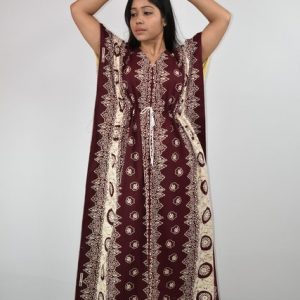 Indonesian Kaftan Nighty Maroon