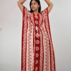 Indonesian Kaftan Nighty Red