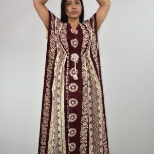 Indonesian Kaftan Nighty Maroon