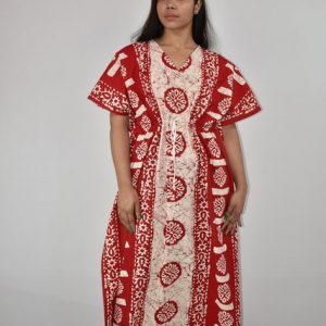Indonesian Kaftan Nighty Red