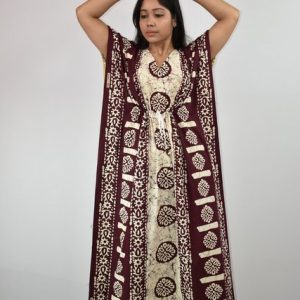 Indonesian Kaftan Nighty Maroon