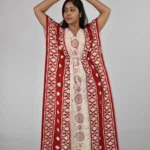 Indonesian Kaftan Nighty Red