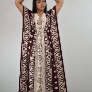 Indonesian Kaftan Nighty Maroon